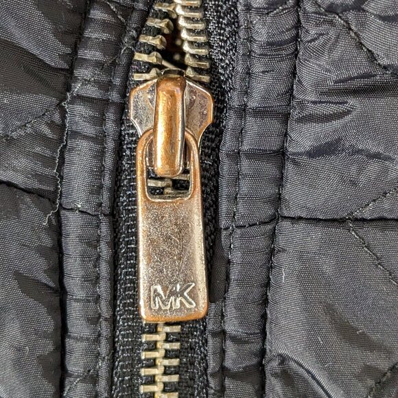 MICHAEL KORS Quilted Jacket Coat Ladies Designer Size M Black - Picture 14 of 16